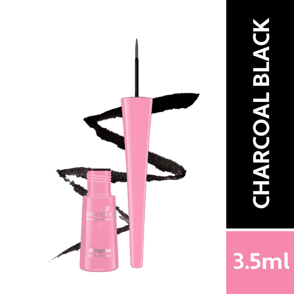 Biotique Stargaze Matte Eye Liner - Charcoal Black | Grocsy
