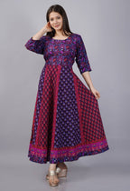 Vamika Multicolor Cotton Printed Party/Casual Wear Kurti (GAM24K) | Grocsy