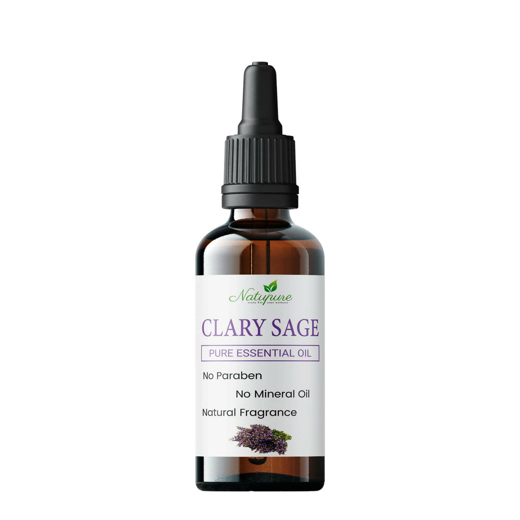 Natupure Clary Sage Essential Oil for Aromatherapy, Skin and Hair | Grocsy