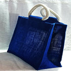 Jute Blue Transpaent Bags Simple, Casual & Very Handy | Grocsy