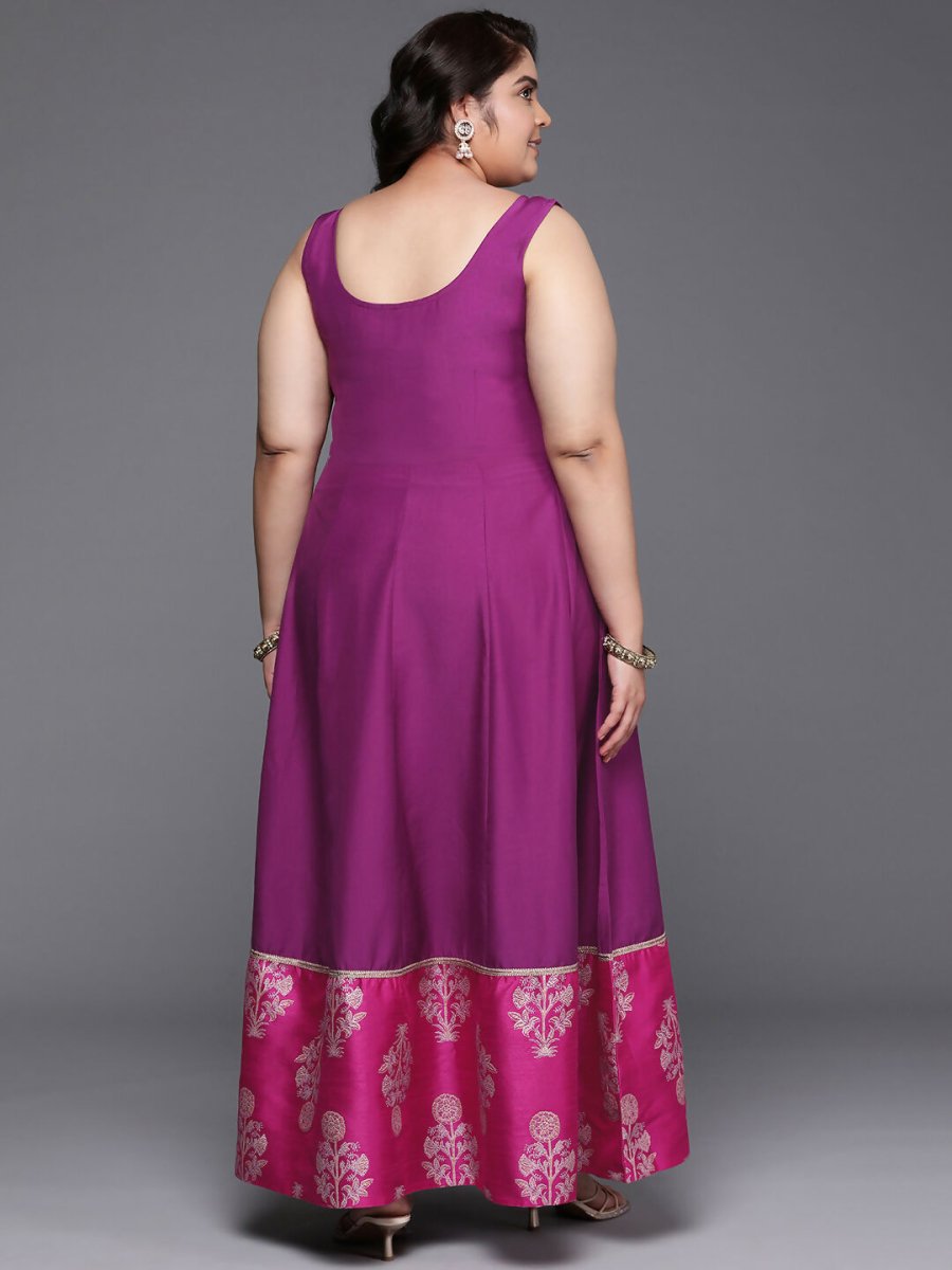 Ahalyaa Women's Traditional wear Ethnic Dress - Purple | Grocsy
