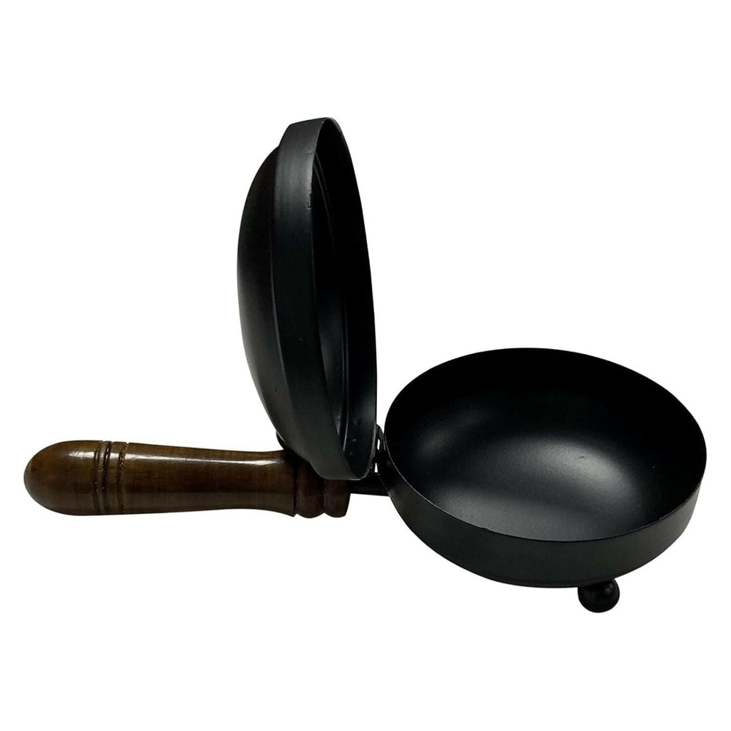 Not Available Handcrafted Metal Dhoop Dani Incense Burner - Black Color | Grocsy