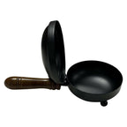 Not Available Handcrafted Metal Dhoop Dani Incense Burner - Black Color | Grocsy