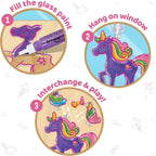 Imagimake Window Art Princess & Unicorn Suncatcher Kit Unicorn Toys for Girls Age 5-8 Craft Kits | Grocsy