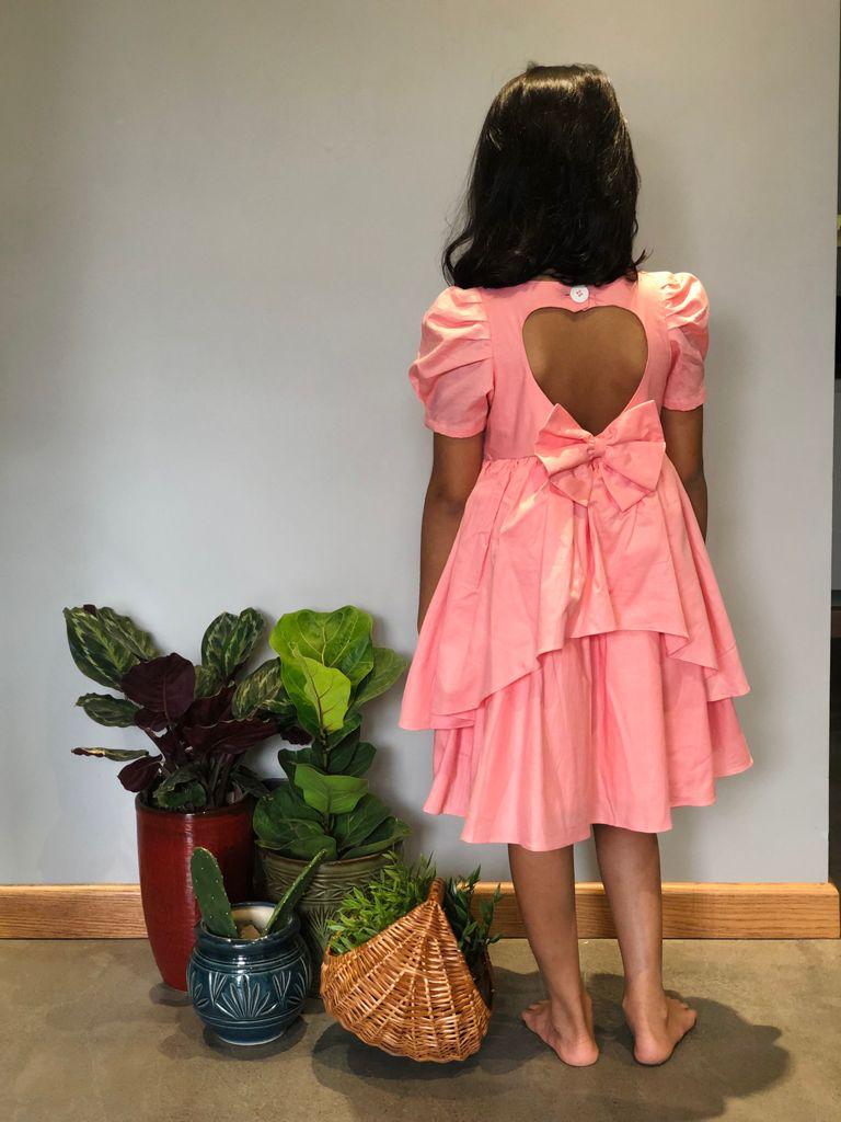 ArthLife Peach Ice Cream Embroidered Dress | Grocsy
