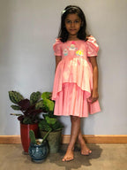 ArthLife Peach Ice Cream Embroidered Dress | Grocsy