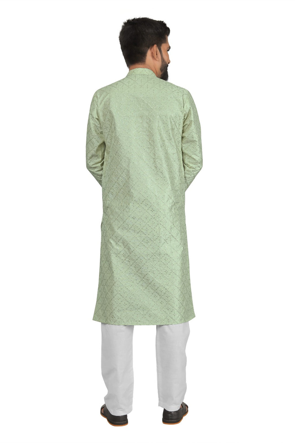 DEIANA'S Fancy Embroidery kurta Payjama Set For Men's (Pista) | Grocsy
