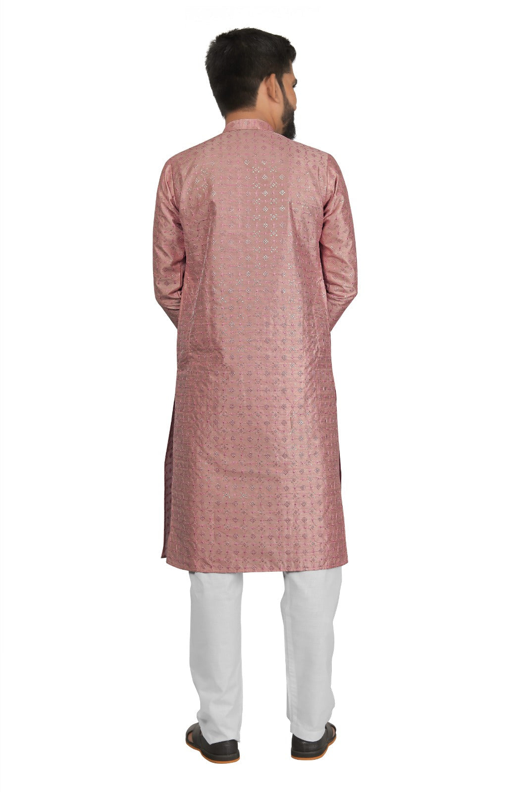 DEIANA'S Fancy Embroidery kurta Payjama Set For Men's (Peach) | Grocsy