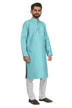 DEIANA'S Fancy Embroidery kurta Payjama Set For Men's (Sky Blue) | Grocsy