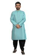 DEIANA'S Fancy Black Dhoti Embroidery kurta Set For Men's (Sky Blue) | Grocsy