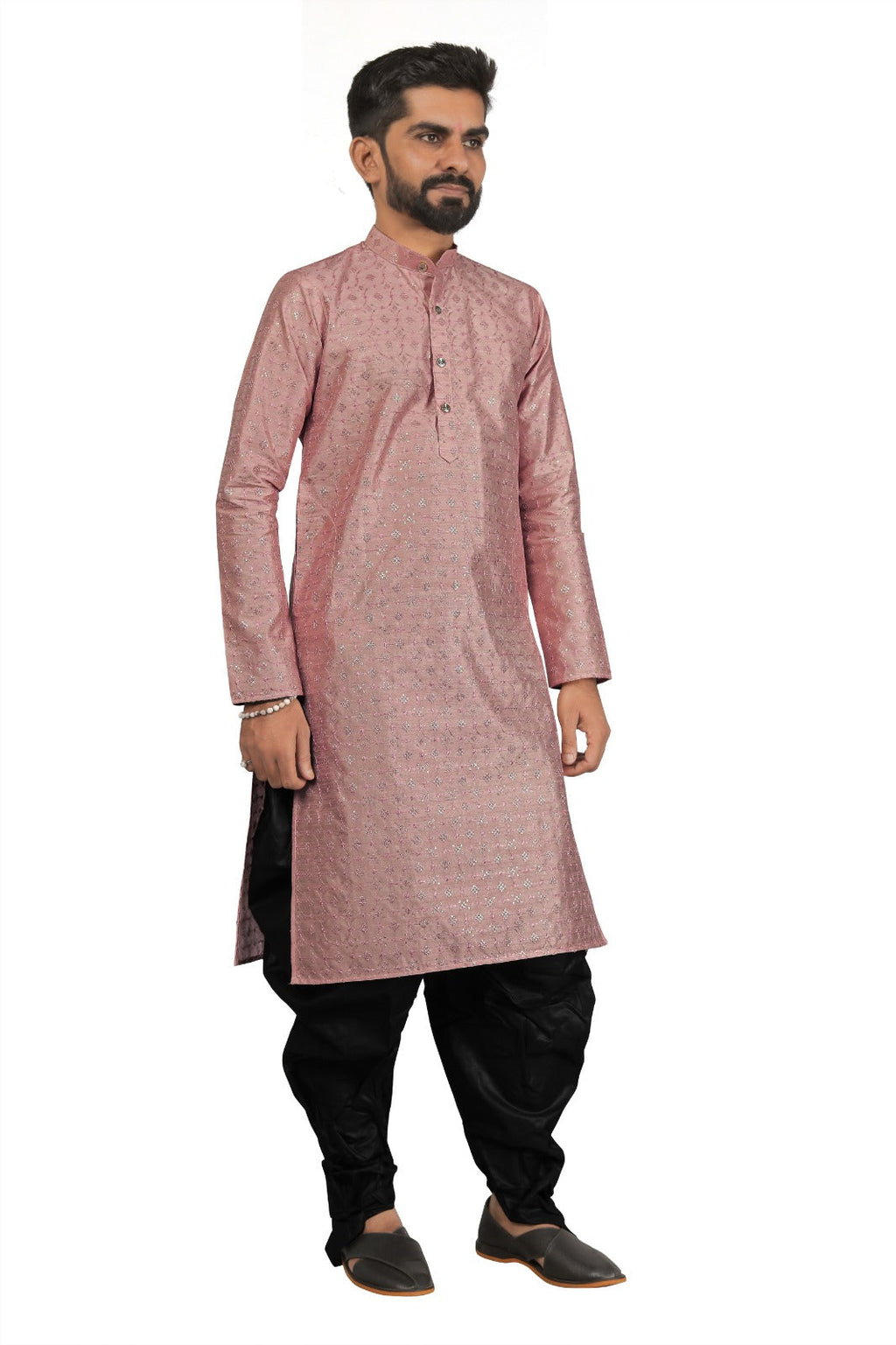 DEIANA'S Fancy Black Dhoti Embroidery kurta Set For Men's (Peach) | Grocsy