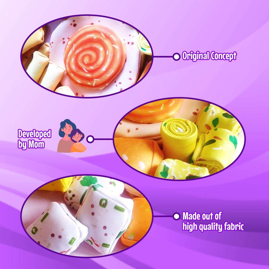 The Small Wonderland Gujarat Nu Gaurav Thali -Gujrati Food Inspired play food toys | Grocsy