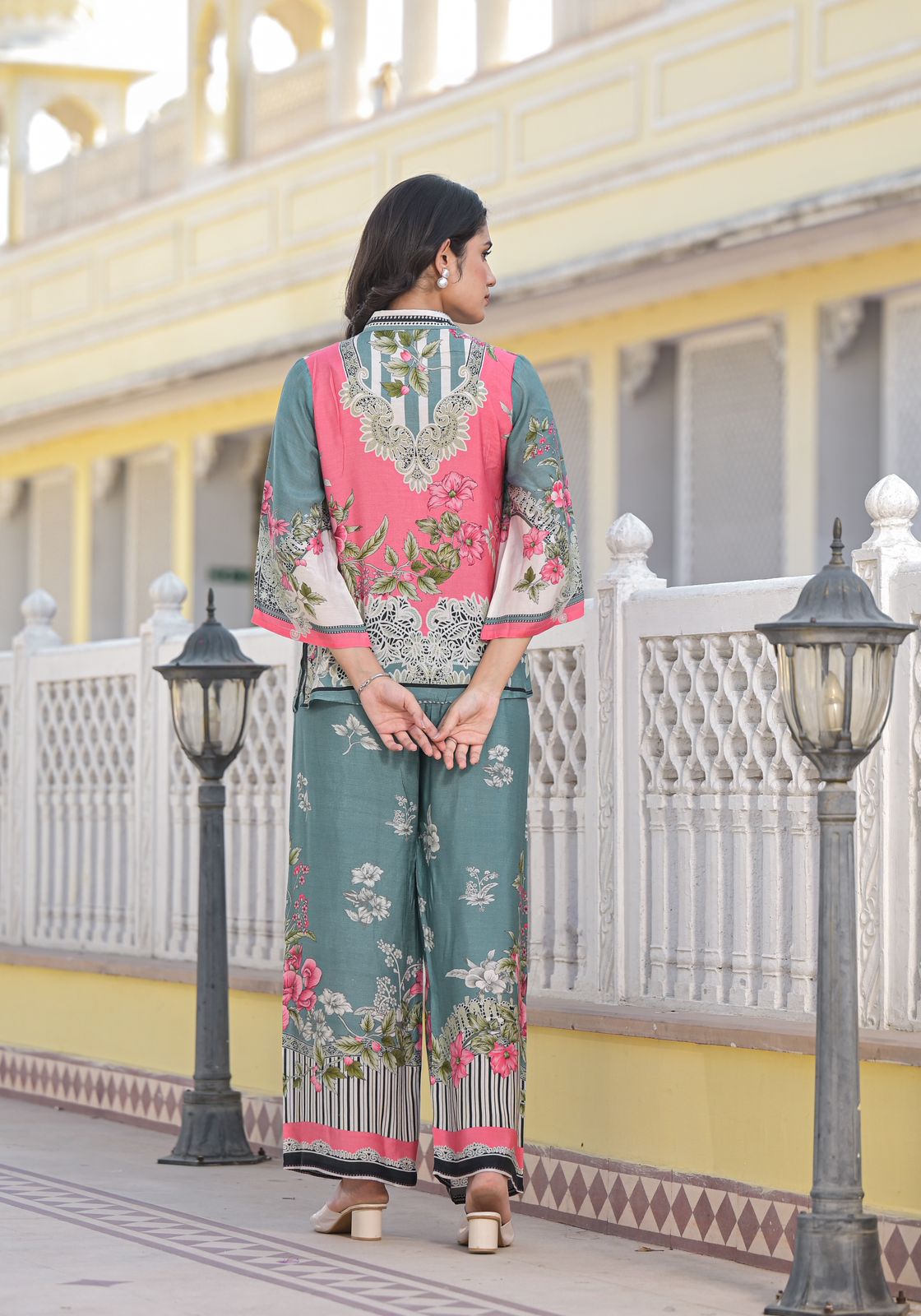 Printed Pure Muslin Co-Ords Set Luxury Premium, Multicolor - Hiral Fashion | Grocsy
