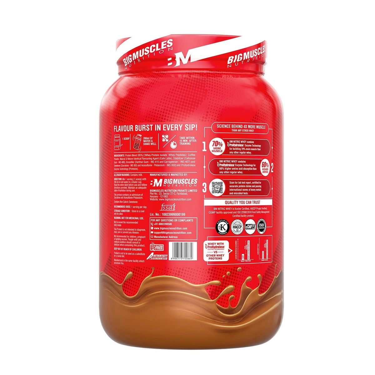Big Muscles Nutrition Nitric Whey Protein | Grocsy