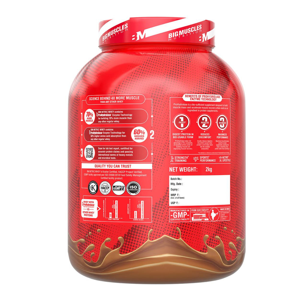 Big Muscles Nutrition Nitric Whey Protein | Grocsy