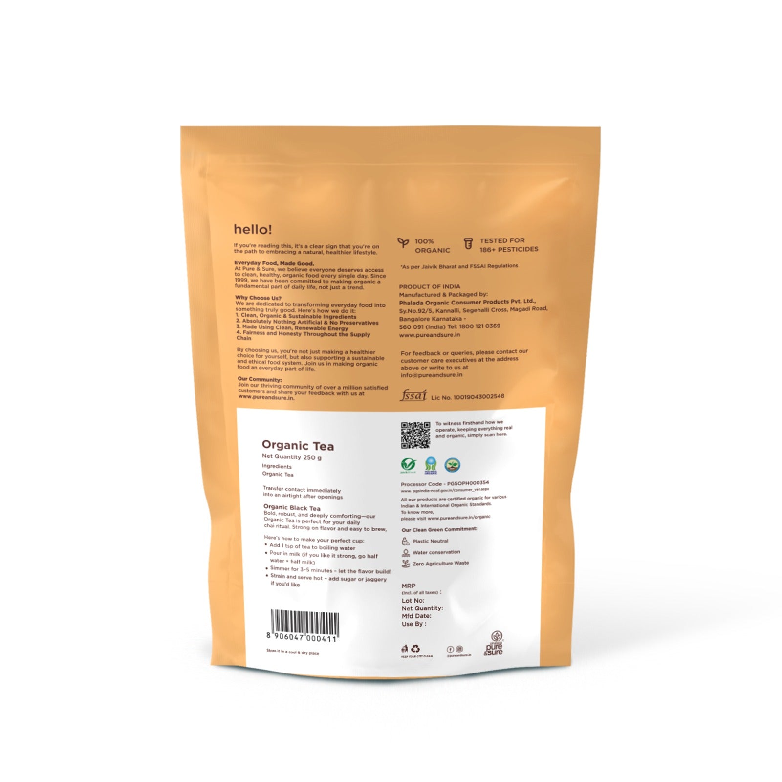 Pure & Sure Organic Tea Powder | Grocsy