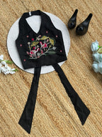 Evanik Black Premium Pure Cotton Fabric With Hand Work Kids Co-Ord Set | Grocsy
