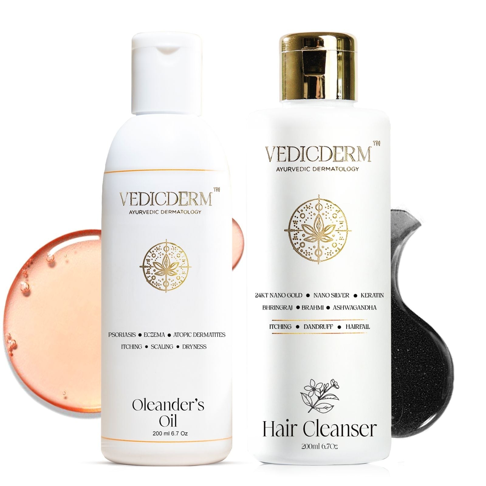 VedicDerm Sensitive Scalp Bundle for Psoriasis, Dandruff, & Itchy Scalp | Grocsy