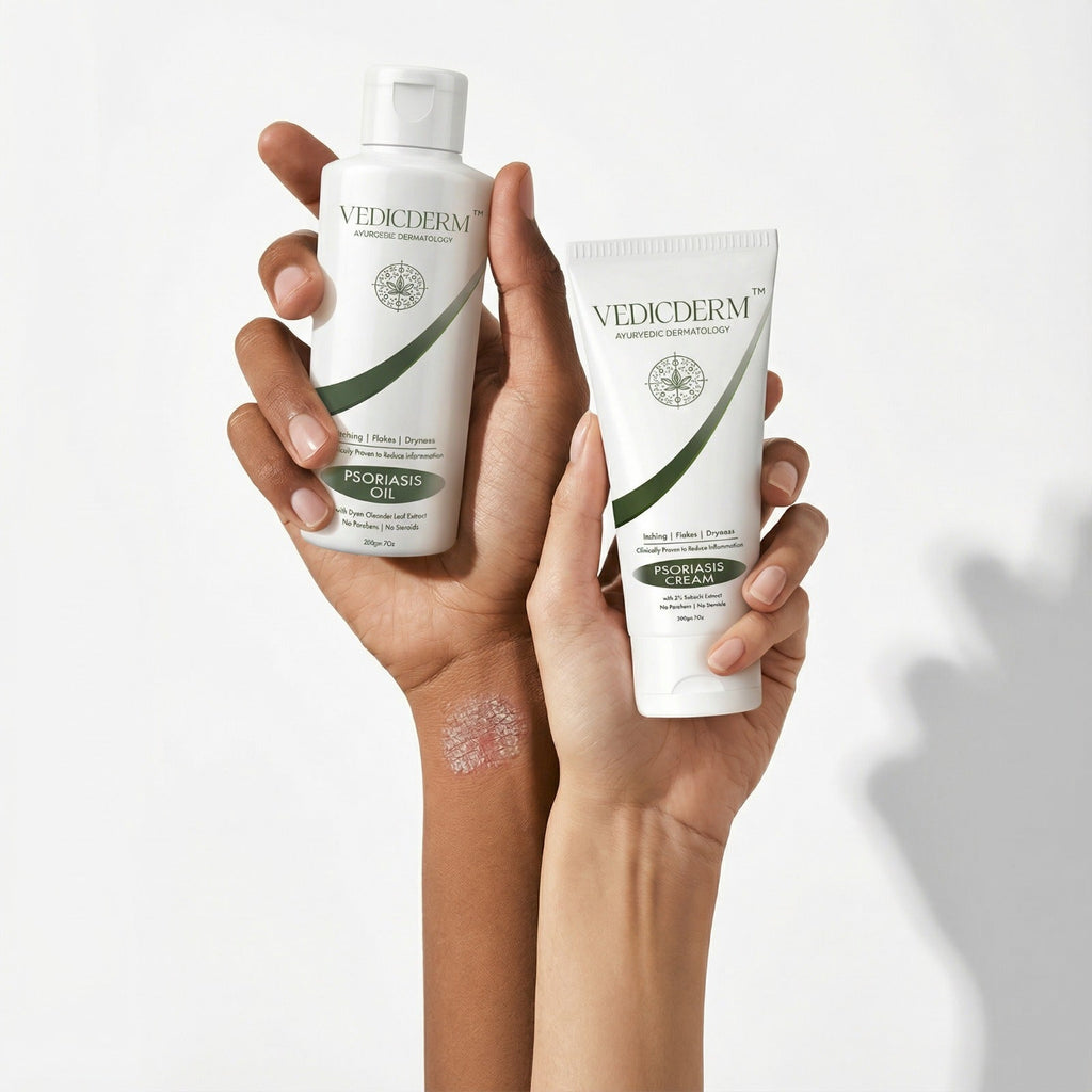 VedicDerm Sensitive Skin Bundle for Psoriasis, Eczema, Atopic Dermatitis | Grocsy