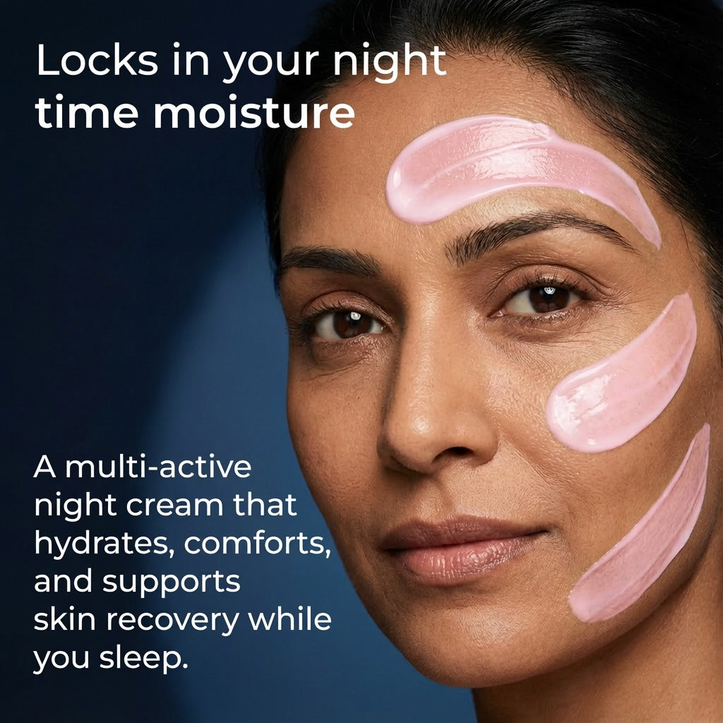 VedicDerm Olive Squalene Age Defying Night Cream with 24K Gold & Ceramides | Grocsy