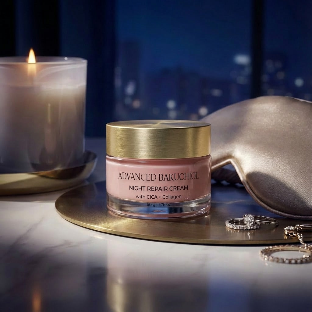 VedicDerm Olive Squalene Age Defying Night Cream with 24K Gold & Ceramides | Grocsy
