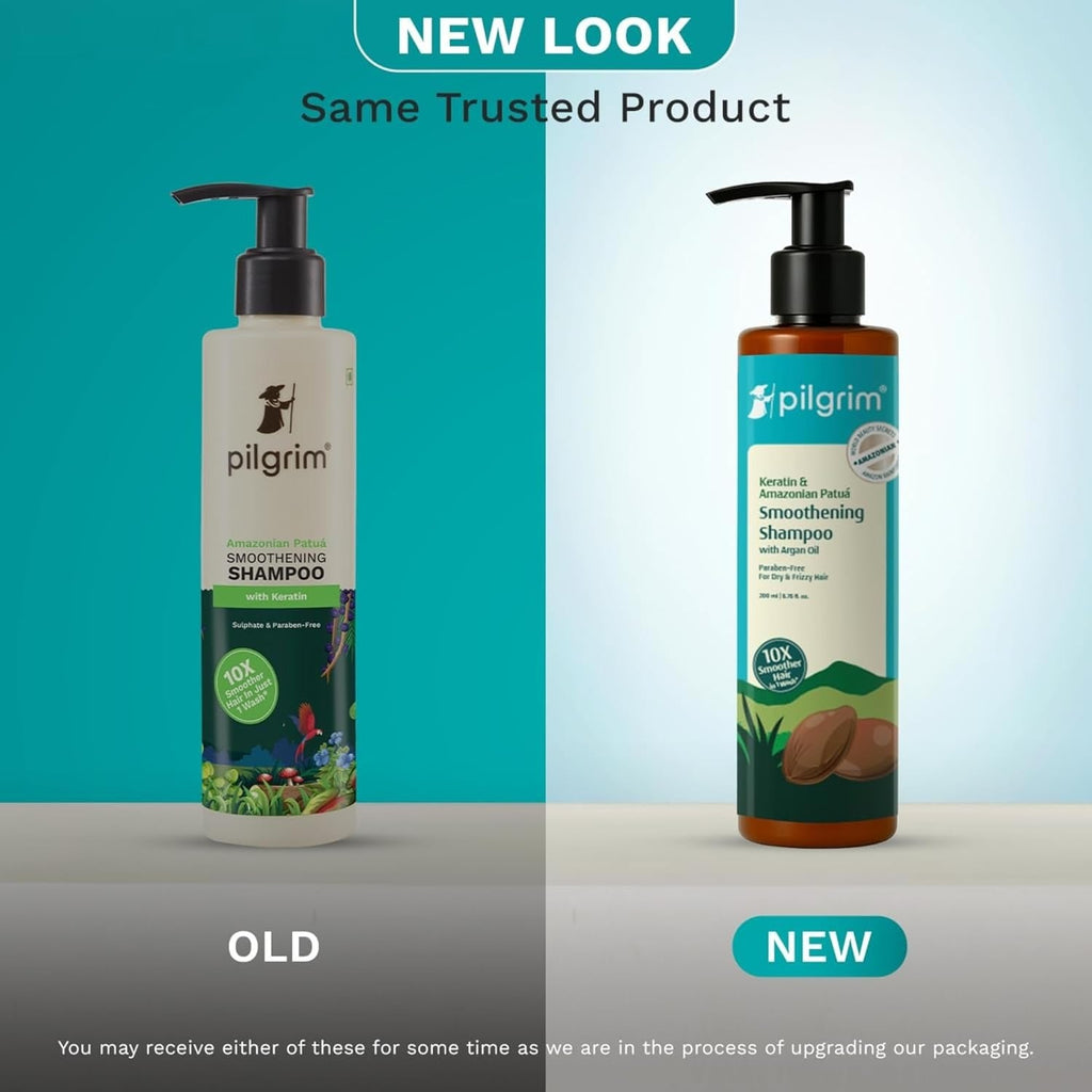Pilgrim Patua & Keratin Hair Smoothening Shampoo For Dry & Frizzy Hair | Grocsy