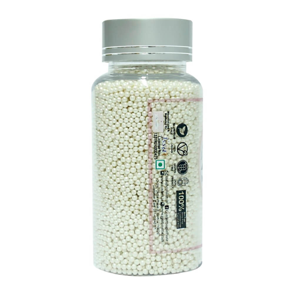 Confect White Disco Balls Sprinkles 2 MM | Grocsy