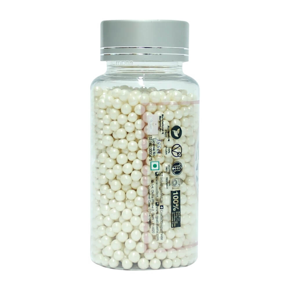 Confect White Disco Balls Sprinkles 5 MM | Grocsy