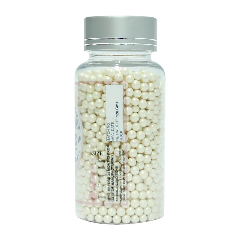 Confect White Disco Balls Sprinkles 6 MM | Grocsy