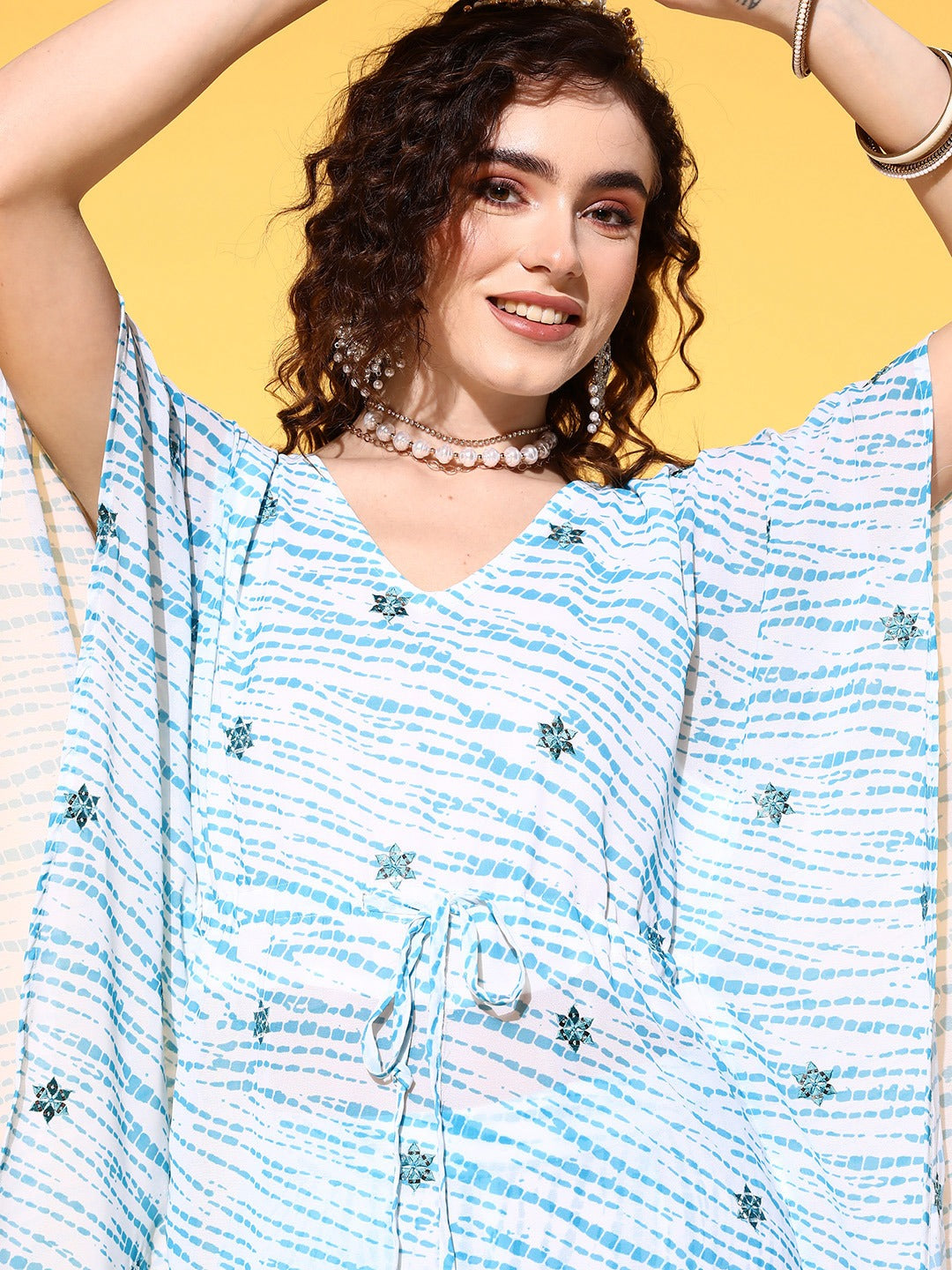 Yufta White Printed Co-ord Set | Grocsy