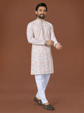 Anaita White Lucknowi Silk Straight Kurta | Grocsy