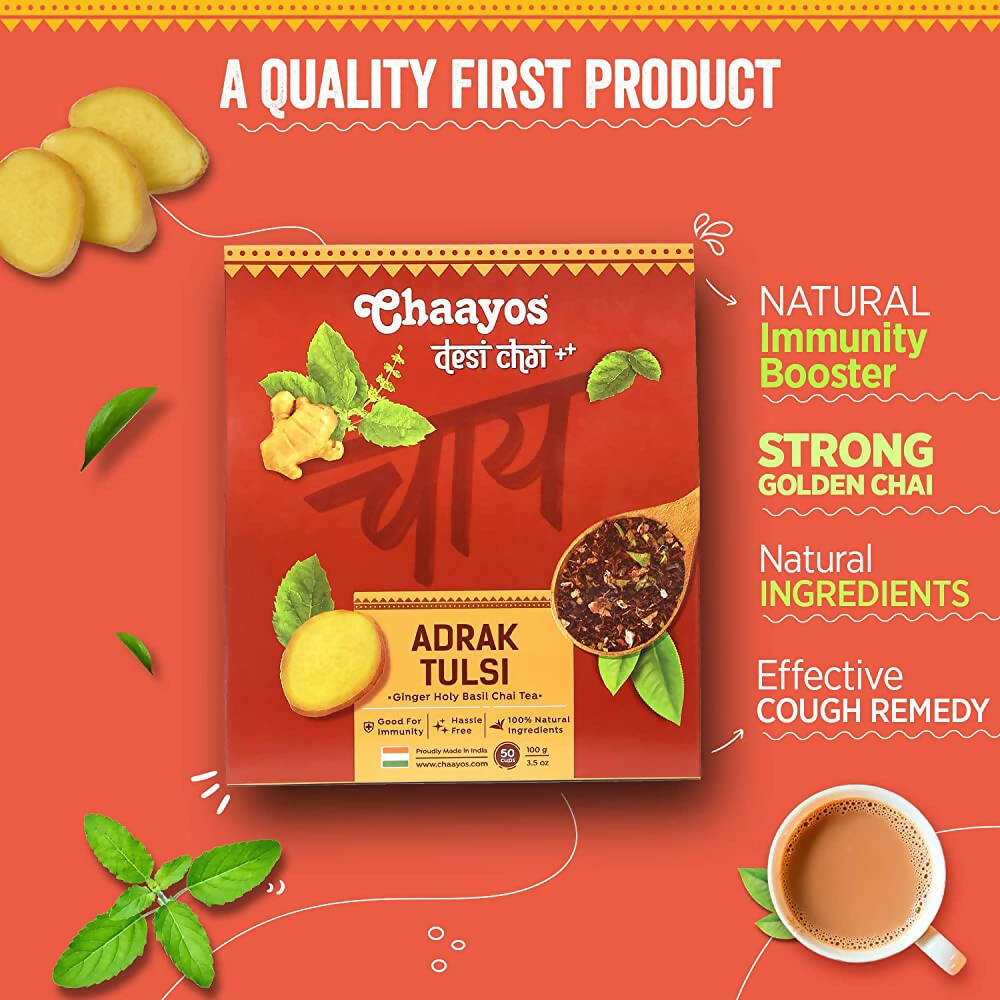 Chaayos Adrak Tulsi Tea | Grocsy