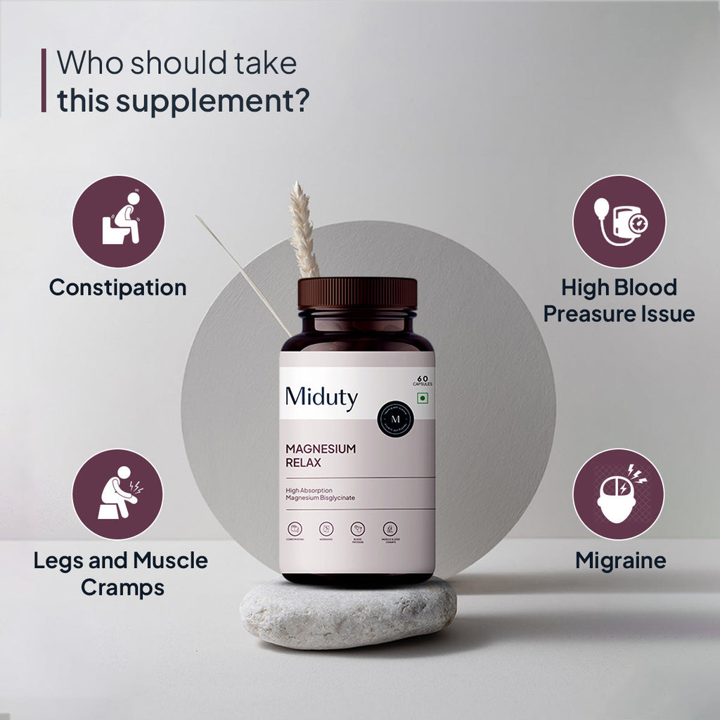 Miduty by Palak Notes Magnesium Relax Capsules