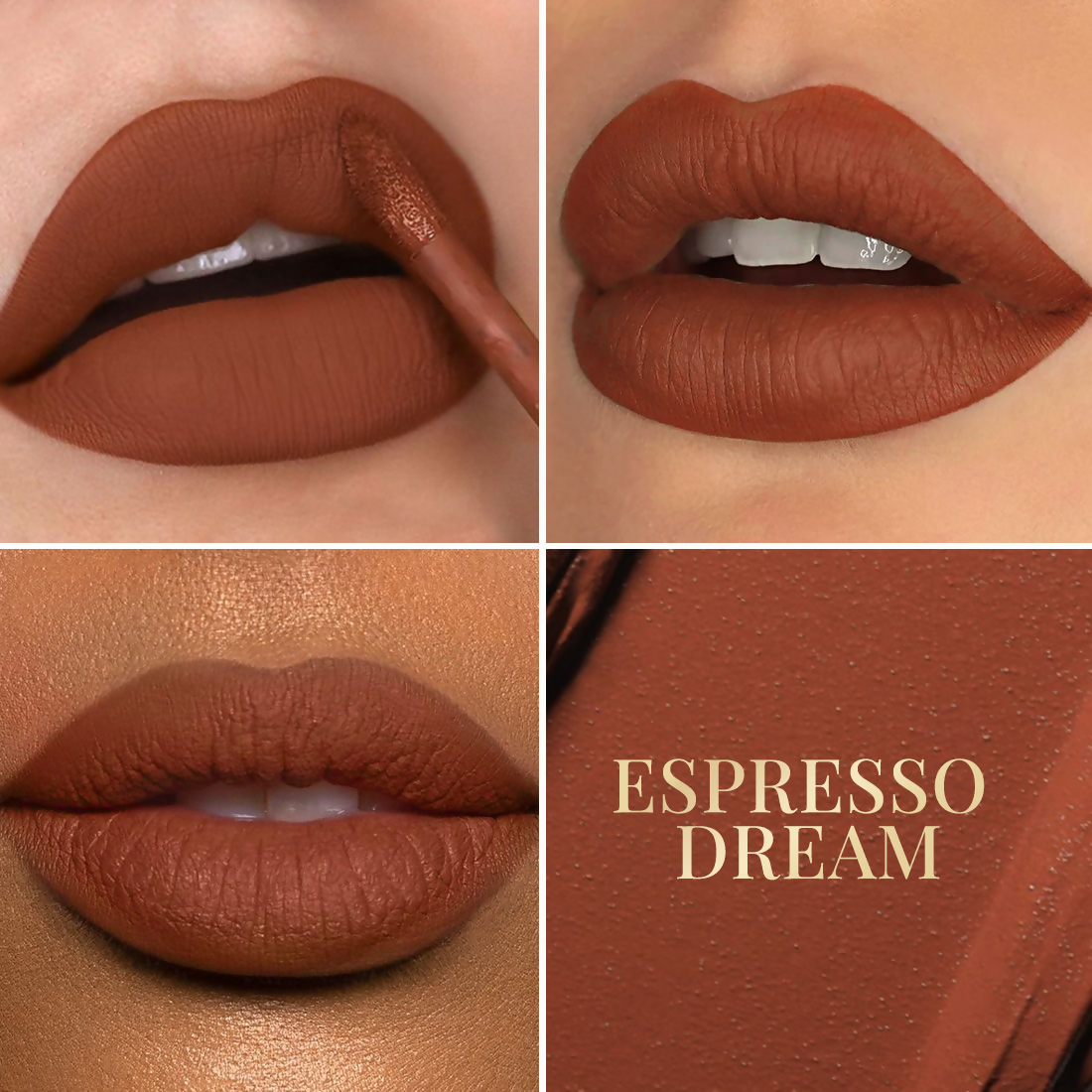 mCffaeine Shades Velvet Blur Matte Liquid Lipstick 12 Hrs Stay & Lightweight - Espresso Dream | Grocsy