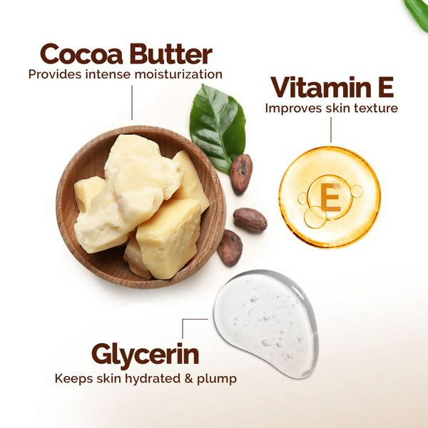 Mamaearth Cocoa Rich Moisturizing Body Lotion with Cocoa Butter & Vitamin E | Grocsy