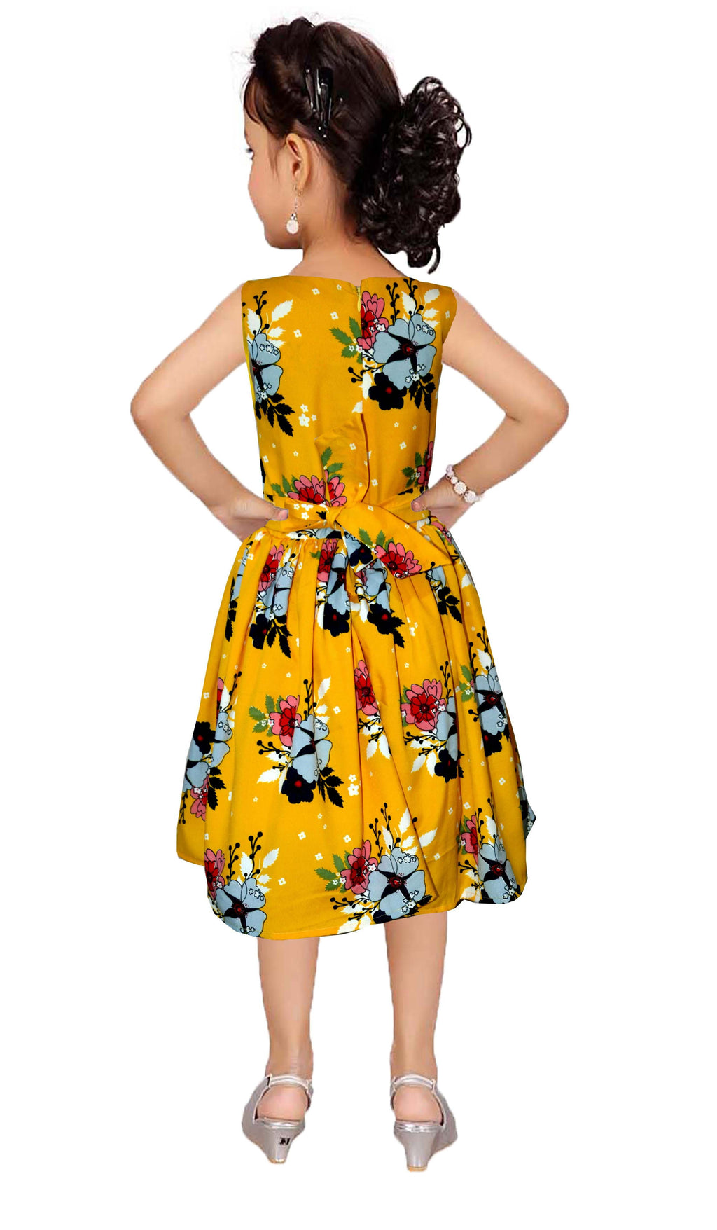 Asmaani Kids Party Wear Stylish Dresses, Perfect for Parties, Functions & Vacations - Mustard | Grocsy