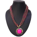 MS Fashion India Stylish Beaded Necklace Pink Color | Grocsy