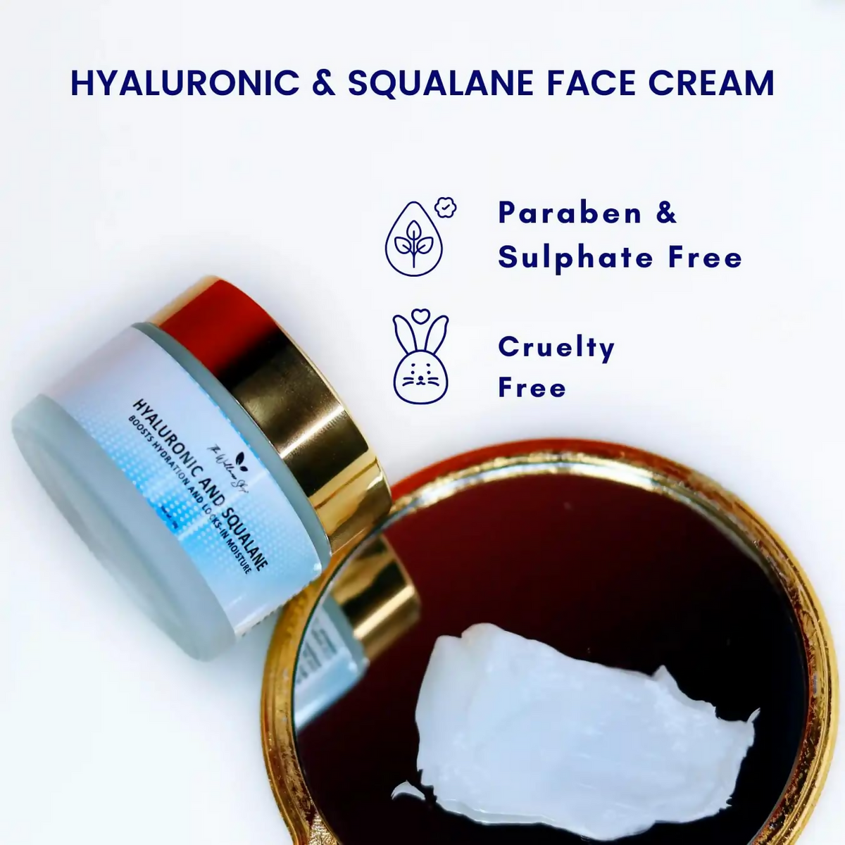 The Wellness Shop Hyaluronic And Squalane Face Cream | Grocsy