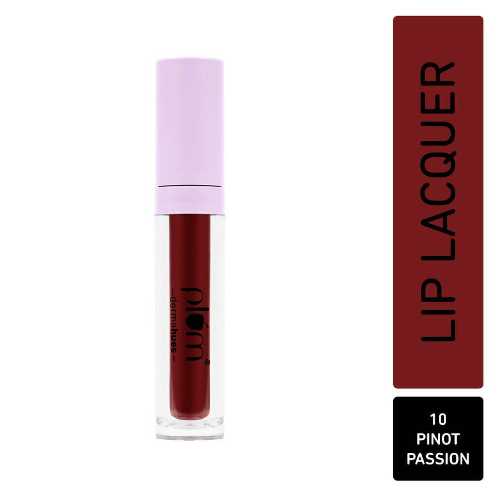 Plum Glassy Glaze Lip Lacquer 3-in-1 Lipstick + Lip Balm + Gloss 10 Pinot Passion | Grocsy