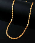 VOJ Gold-Polished Biscuit Shaped Chain For Men | Grocsy