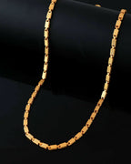 VOJ Gold-Polished Biscuit Shaped Chain For Men | Grocsy
