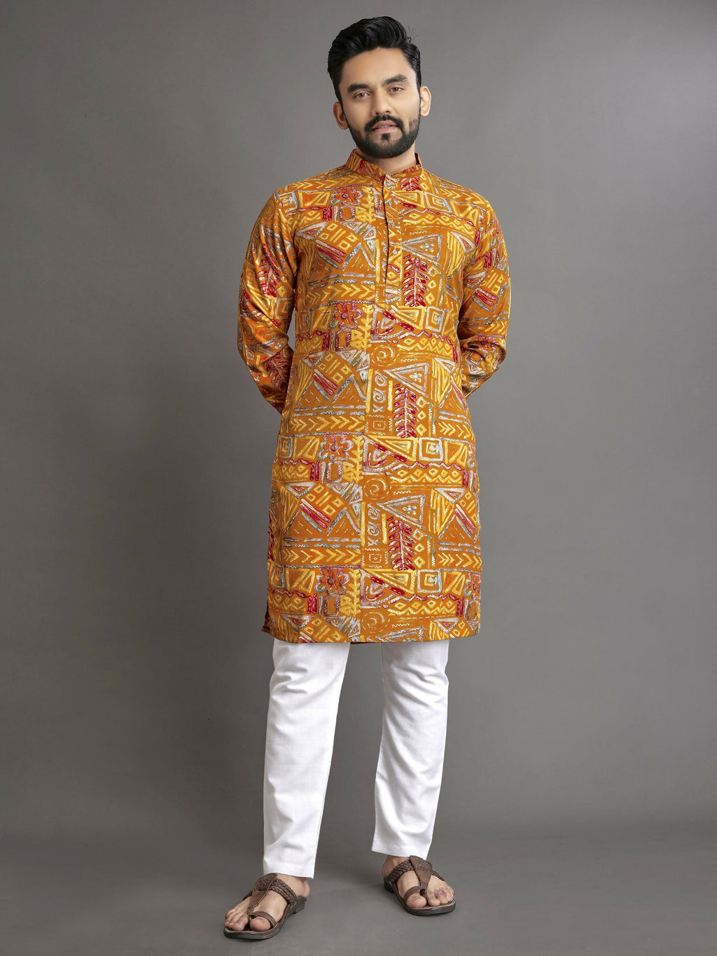 Anaita Multicolor Printed Cotton Straight Kurta | Grocsy
