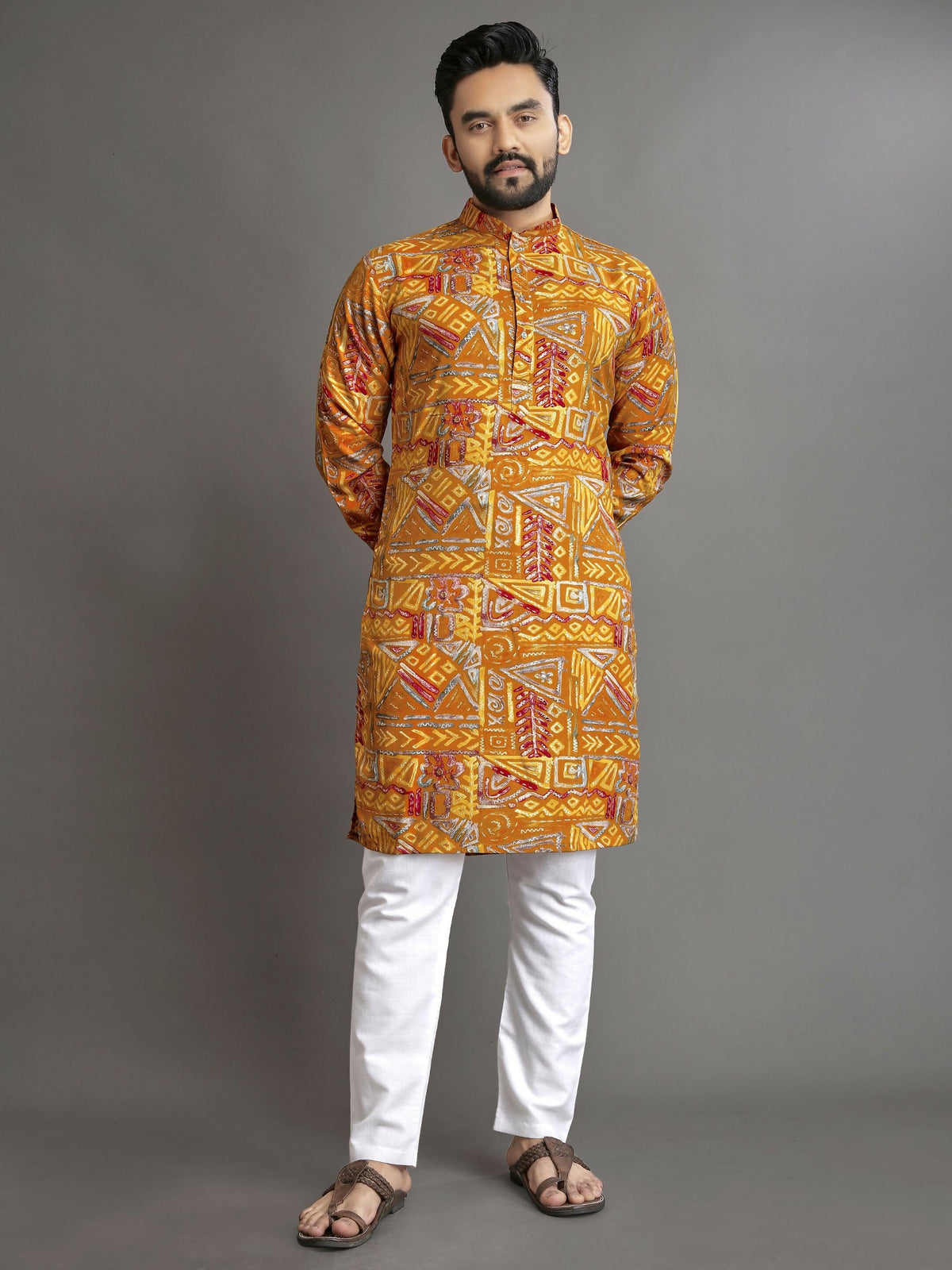 Anaita Multicolor Printed Cotton Straight Kurta | Grocsy
