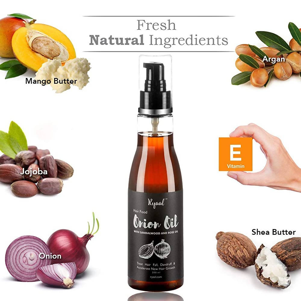 Ryaal Organic Hair Food Onion Hair Oil | Grocsy