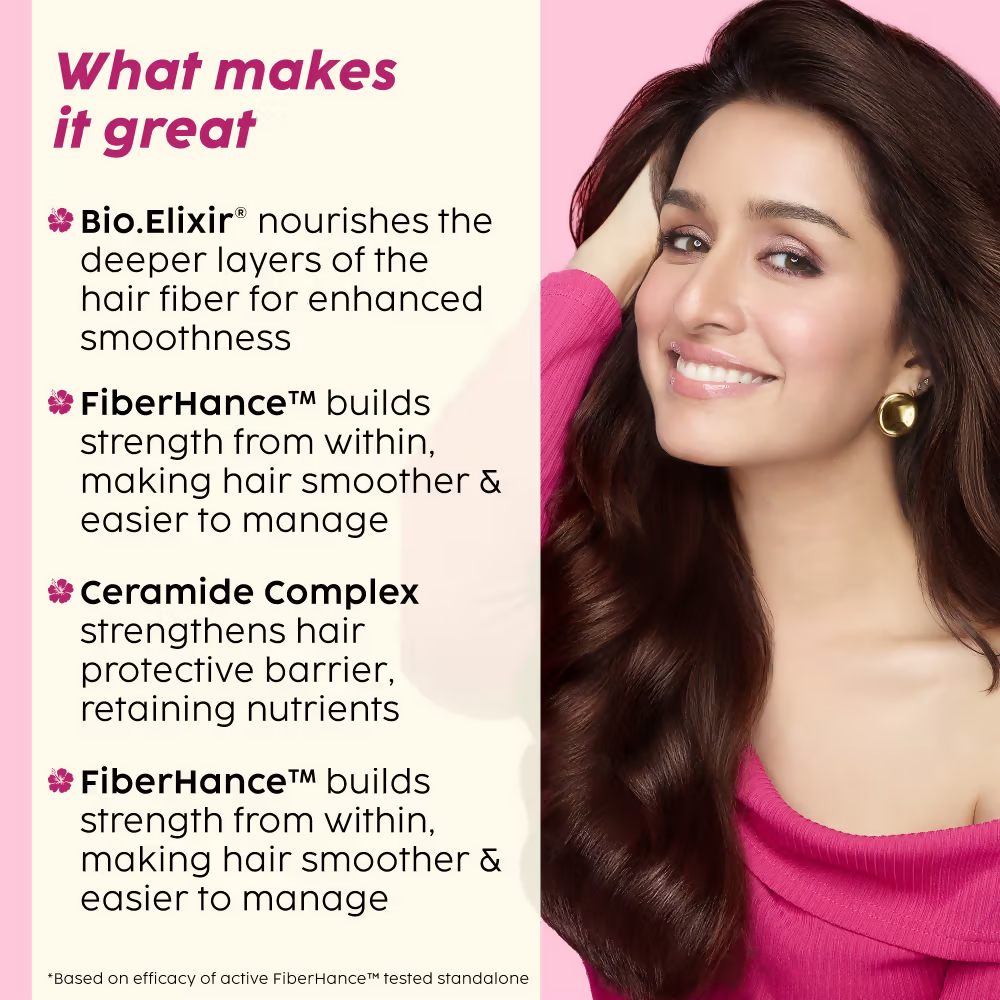 PLIX The Plant Fix Hibiscus Frizz Control Hair Serum + Bond Repair Advanced Shampoo | Grocsy