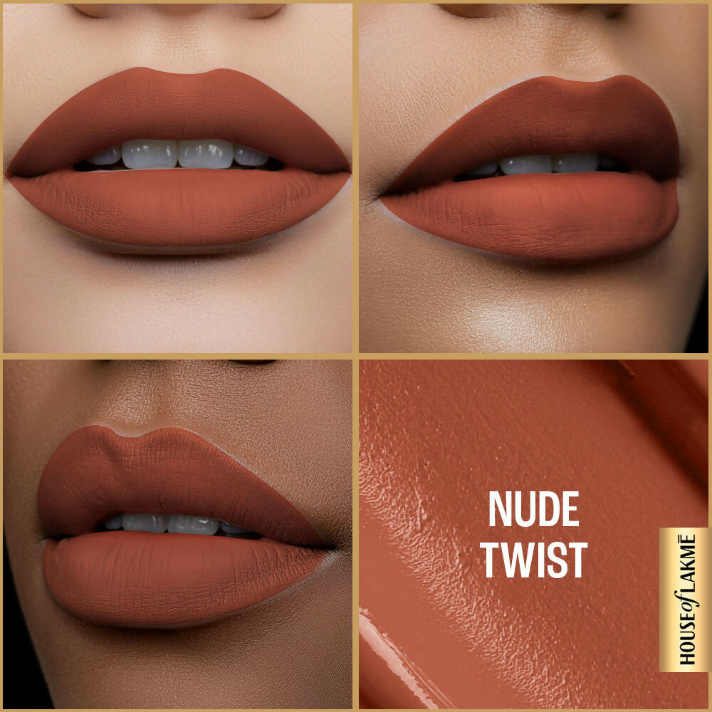Lakme Ultimate Glam Matte Liquid Lipstick - Nude Twist | Grocsy