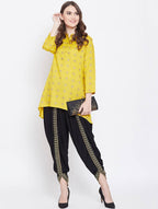 Indian Clothing Cheera Women’s Black Dhoti With Golden Lace | Grocsy