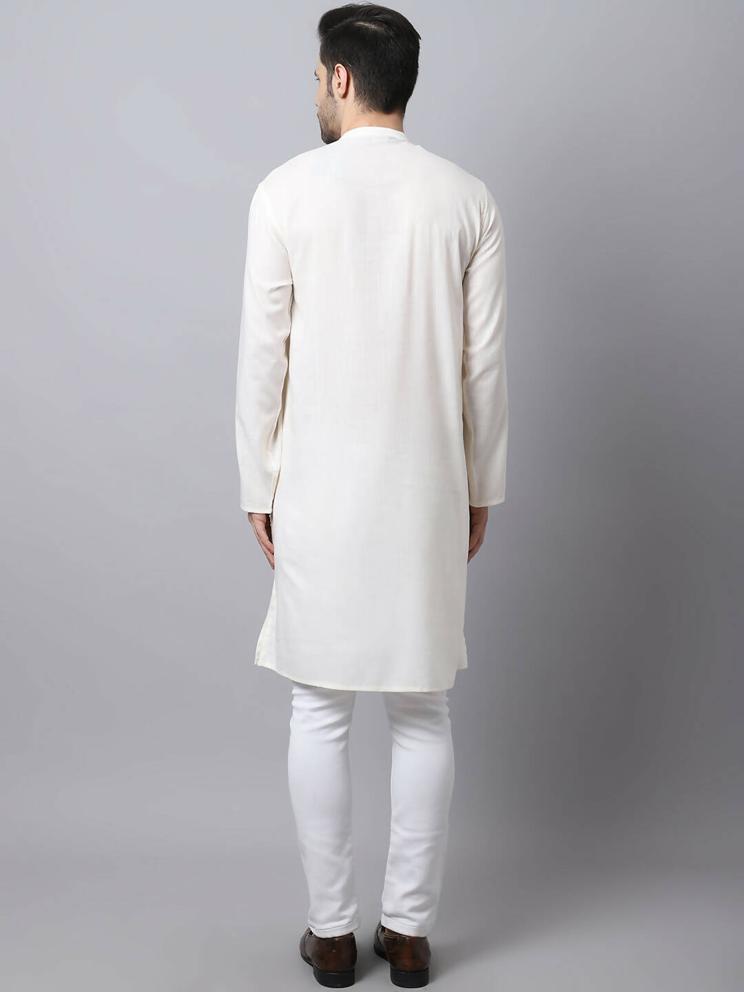 Even Apparels White Pure Cotton Men's Kurta With Side Placket | Grocsy
