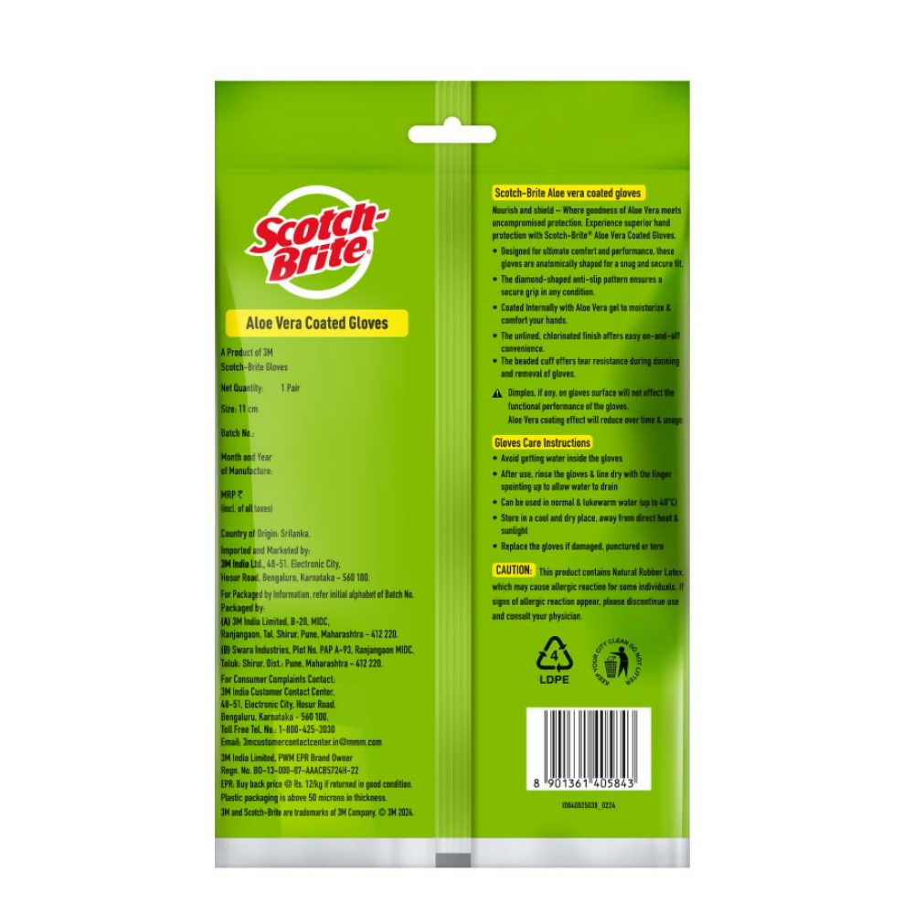 Scotch-Brite Aloe Vera coated Gloves - L | Grocsy