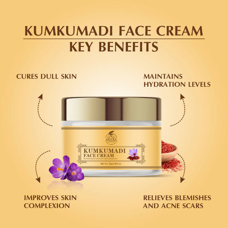 Skiura Nature Kumkumadi Saffron Face Cream | Grocsy